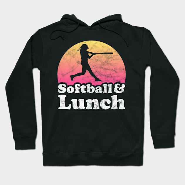 Softball and Lunch Gift for Softball Players and Food Lovers Hoodie by JKFDesigns